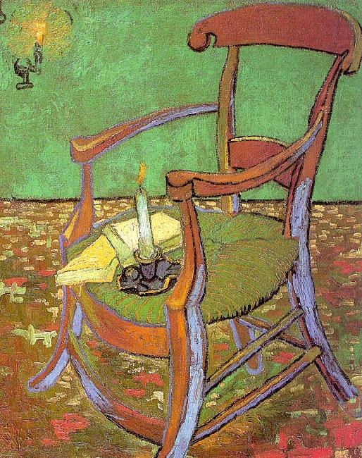 Gauguin's Chair with Books and Candle, Vincent Van Gogh